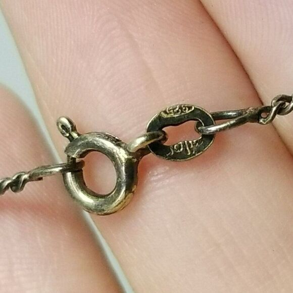 Vintage Sterling Silver 7 Inch Chain Bracelet, 925 Milor, Tarnished Estate - Picture 4 of 8